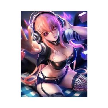 Imagem de Sexy Anime Girl Fitness Nádegas Impressão Em Tela Arte Poster Para Sal