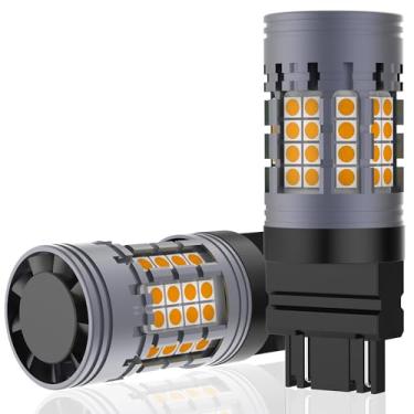 Imagem de RUNEWAX WTY21W 4257NA Lâmpadas LED para Ford F250 F350 Super Duty 2020 2021 2022 Luzes de seta traseira, 2700K Âmbar 12V 28W Super Brilhante CANBUS Anti Hyper Flash, Pacote com 2