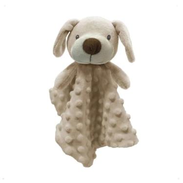 Imagem de Naninha Para Bebê Com prendedor de Chupeta Minha Primeira Naninha - Laço Bebe (Cachorro Bege)