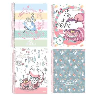 Imagem de Caderno Unv Espiral Capa Dura Alice In Wonderland 80F 1Mat - Sd