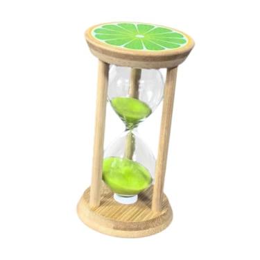 Imagem de IEUDNS Ampulheta de areia, temporizador de relógio, brinquedos sensoriais portáteis de 30 minutos, ampulheta decorativa criativa, para crianças na cozinha, Verde