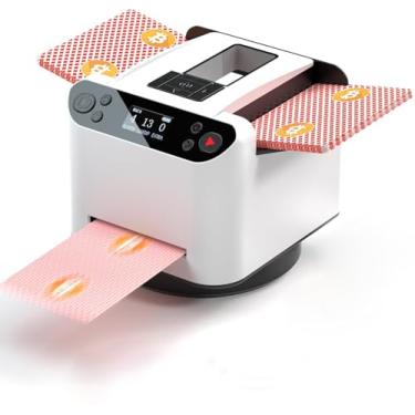 Imagem de WQV Automatic Card Shuffler and Dealer, 360° Rotating Card Shuffler, 2-Deck Card Dealer Machine, 1-8 Players for UNO Texas Hold'em Blackjack Mahjong