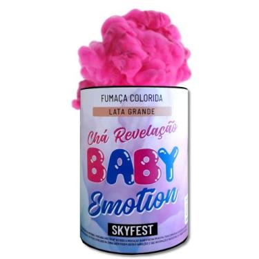 Imagem de Fumaça Colorida Chá Revelação Lata Baby Emotion Skyfest, Rosa