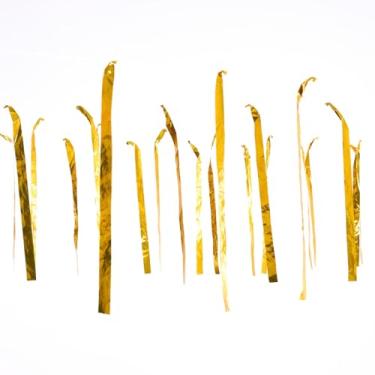 Imagem de Varal de Fitas Metalizadas Decoração de Teto para Festas 100 Metros (Dourado)