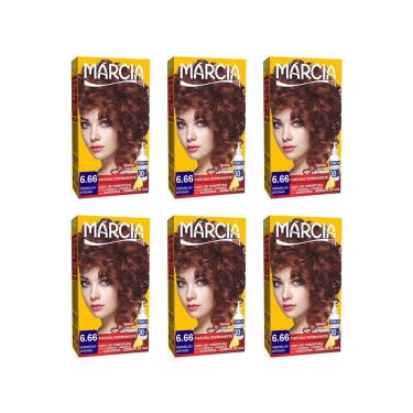 Imagem de Coloração Marcia Liquida 6.66 Vermelho Intenso - Kit C/6Un