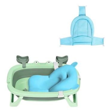 Imagem de Banheira Bebê Dobrável Com Almofada Flutuante Rede Segura - Tibaby, Az