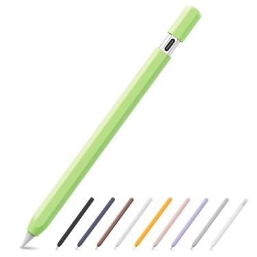 Imagem de SSS·GRGB Estojo de silicone ultrafino para Apple Pencil (USB-C) 2023, acessórios para Apple Pencil, toque duplo, capa para lápis de silicone (verde, 1 pacote)