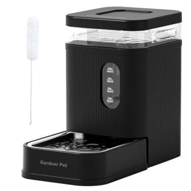 Imagem de Gardner Pet Dispensador automático de água para cães, bebedouro por gravidade com tigela de aço inoxidável, alimentador de água de grande capacidade de 6,5 L, com filtros para cães, gatos, animais de