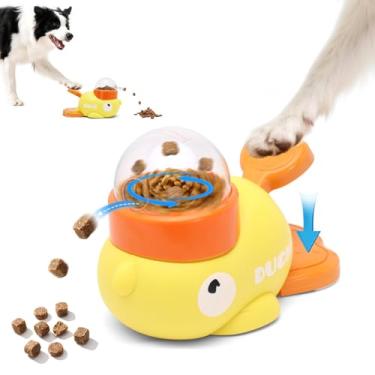 Imagem de COSOWO Brinquedo interativo de quebra-cabeça para cães – Dispensador de petiscos e treinador de QI para gatos internos, estimulação mental e alimentação lenta, jogo de enriquecimento em forma de pato
