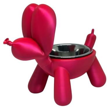 Imagem de Comedouro Bebedouro 3D Elevado Cães Gato Pet Tigela Inox