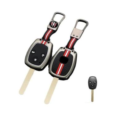 Imagem de Honda Accord Civic CRV Pilot Key Case Capa De Metal Chaveiro Protetor 