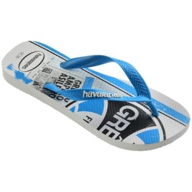 Imagem de Chinelo Havaianas Top Times Grêmio, Branco, 39/40