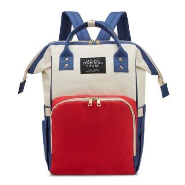 Imagem de Mochila Bolsa Saída Maternidade Multifunção Termica Tricolor