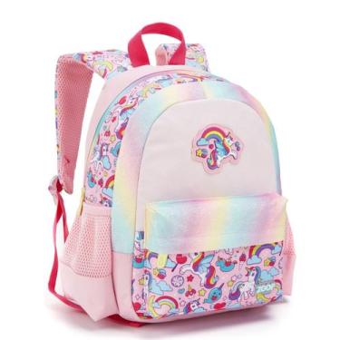 Imagem de Mochila Costas 13" Infantil Unicórnio Esporte Panda Animais - Seanite,