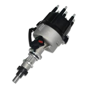 Imagem de Aflle Racing Distribuidor de ignição com tampa preta e rotor serve para Ford F150 F250 F350 Bronco E150 E250 E350 Econoline 4.9L L6 1992-1996 (OE: F2TZ12127D, DST2680)