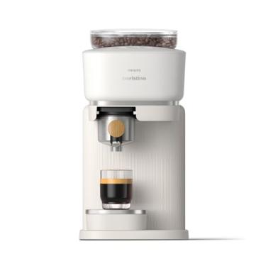 Imagem de PHILIPS Baristina expresso máquina - café expresso real, feito simples. Máquina de café compacta, branco natural com suporte de filtro de madeira de freixo, bomba de pressão de 16 bar, moinho