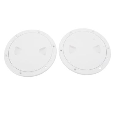Imagem de Acouto 2pcs de 6 Polegadas Placa de Convés de Inspeção Redonda Com Tampa Destacável para Peças de Reposição de Iate Marítimo (Branco)