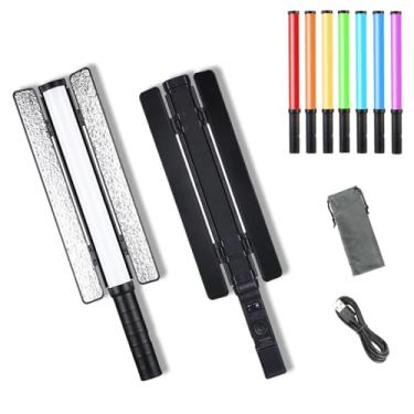 Imagem de sutefoto Bastão De Luz Led Rgb, Vídeo Portátil Com Controle Por Aplicativo, Ajustável 2800K A 10000K, Bateria 5000Mah, Iluminação Para Gravação No Youtube, Fotografia E Jogos