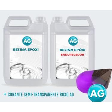 Imagem de Resinas Epóxi 1KG + Corante semi-transparente roxo Ag - Resinas ag