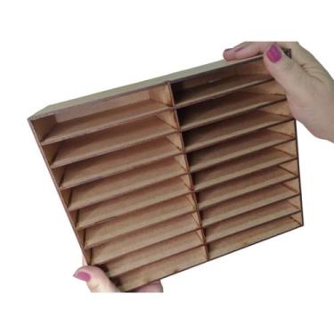 Imagem de Porta Caneta Estojo Ponta Dupla Organizador 120 Canetinha Desmontado -