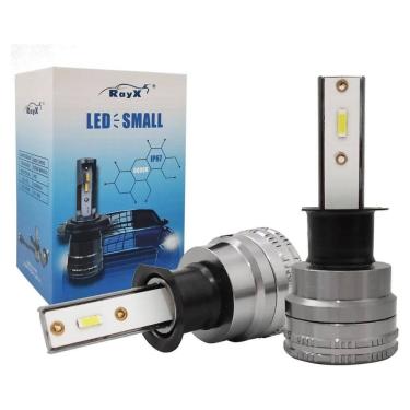 Imagem de Par Lâmpada Ultra Led Small H1 H3 H4 H7 H11 H27 Hb3 Hb4 6000k 12/24v 45w 8400 Lumens Ray-x