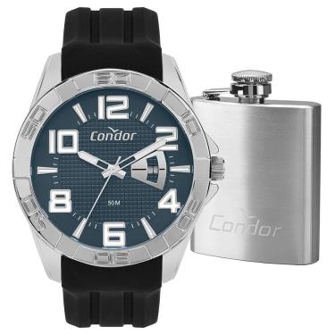 Imagem de Kit Relógio Condor Masculino Speed Prata - CO2117BK/K5A