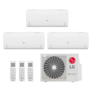 Imagem de Ar condicionado Multi Split Inverter 3 ambientes (Hiwall 1X 9.000BTUS, 2X12.000BTUS) Quente/Frio WiFi integrado - E3Q2413.OBS