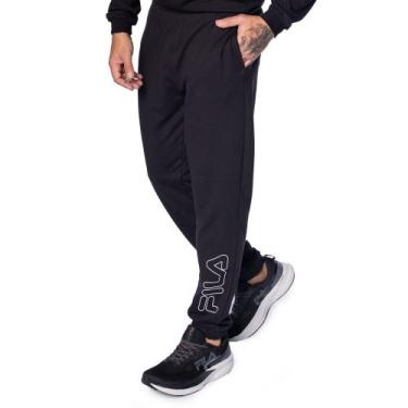 Imagem de Calça Masculina Fila Outline Light Moletom Preto, Preto, M