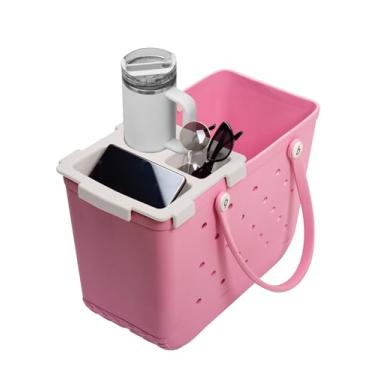 Imagem de DGLOZE Bandeja organizadora para bolsas Bogg – Suporte de copo e tampa de armazenamento compatível com bolsa Bogg GG – Adequado para Stanley 850 g Copo de 1,134 g – Inserção superior para bolsa de