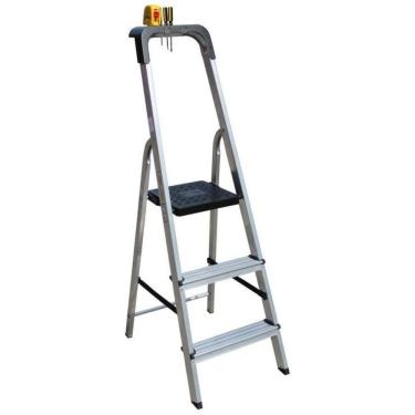 Imagem de Escada Doméstica 3 Degraus Em Alumínio Botafogo Pro Esc0023