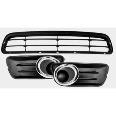 Imagem de Grade Central Parachoque Moldura Milha Palio 2010 a 2016 Pto