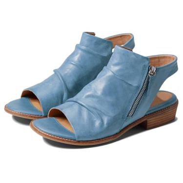 Imagem de MOOMMO Sandália feminina de salto baixo, botinhas, peep toe, com zíper lateral, recortada, costas nuas, salto grosso, cano baixo, bico aberto, plissado, casual, sandálias de salto, festa, 34 a 43