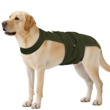 Imagem de QBLEEV Fraldas para cães fêmeas com suspensórios ajustáveis – Calcinha higiênica lavável para cães com calor ou incontinência, roupa íntima reutilizável à prova de fuga para animais de estimação para