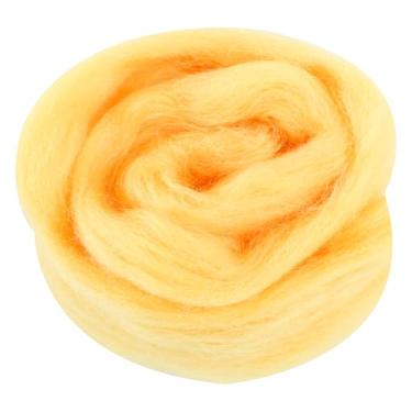 Imagem de Existem 170 cores e 9 tons disponíveis. Este fio de lã é feito de 100% lã pura, pesa 100 g e é emitido para projetos de feltragem de agulha DIY (tons amarelos, Z23)