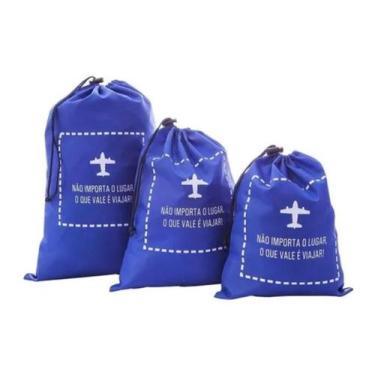 Imagem de Kit 3 Sacos Organizador De Malas Viagem Bolsa Saco Mochila Secalux