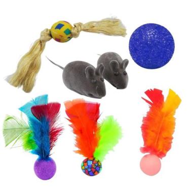 Imagem de Brinquedo Interativo para Gatos Preço atacado kit 7 peças - Stillo Pet