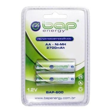 Imagem de Pilha Recarregável Bap Aa 2700mah 1,2v Bap-600 Cartela Com 2 - Bap Ene