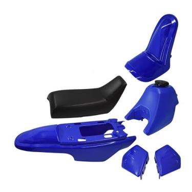 Imagem de WFLNHB Para-Lama De Plástico Azul, Assento, Tanque Combustível Com Parafusos Substituição Para Yamaha Pw50 Py50 Pw 50