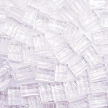 Imagem de Miçanga Passante Retângulo Acrílico Transparente 10x14mm 10pçs 12g - M