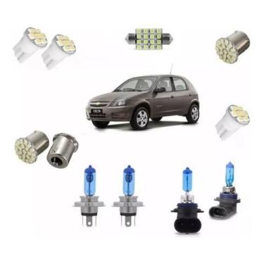 Imagem de Kit Lampadas Super Branca + Led Celta Farol Milha 2006/2017 - Techone