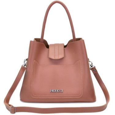 Imagem de Bolsa Saco Feminina Lisboa Tiracolo Deombro Moncci, Caramelo