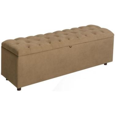 Imagem de Baú Recamier Rominha Veludo Cappuccino 160 cm - TNA Decor