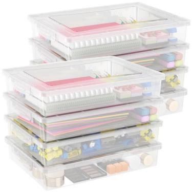 Imagem de Caixa de armazenamento Lifewit Plastic Clear A4, pacote com 8
