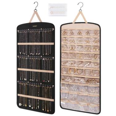 Imagem de Organizador de joias BAGSMART Hanging Colar Holder Preto