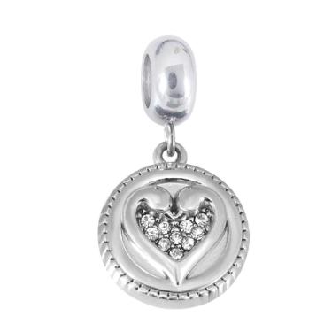 Imagem de BlingNuts Pingente de coração brilhante I Love You Forever com pingente de aniversário e pedra do mês de nascimento compatível com pingentes Pandora