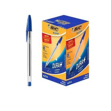 Imagem de Caixa Caneta Bic Azul Preta Vermelha 50 Unidades Ponta 1.0mm