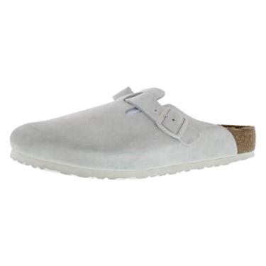 Imagem de Birkenstock Tamancos unissex Boston Soft Footbed, Branco antigo/branco sujo, 14-14.5 Women/12-12.5 Men