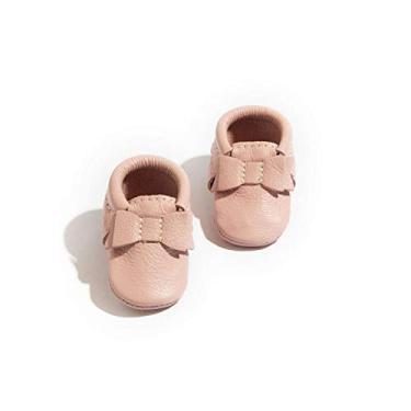Imagem de Freshly Picked - Mocassim com sola macia para recém-nascidos blush Bow - Sapatos para recém-nascidos para meninas - Tamanho 0,01 cm várias cores, Blush, 0 Infant