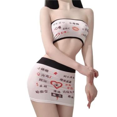 Imagem de Conjunto de lingerie SINROYEE Sexy Cosplay Anime Bikini Lolita Black