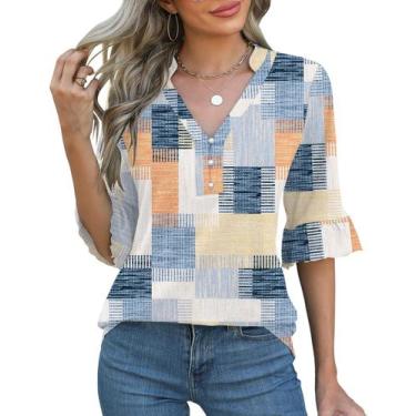 Imagem de Blusa feminina Rapbin, tamanho grande, camisetas elegantes com decote 